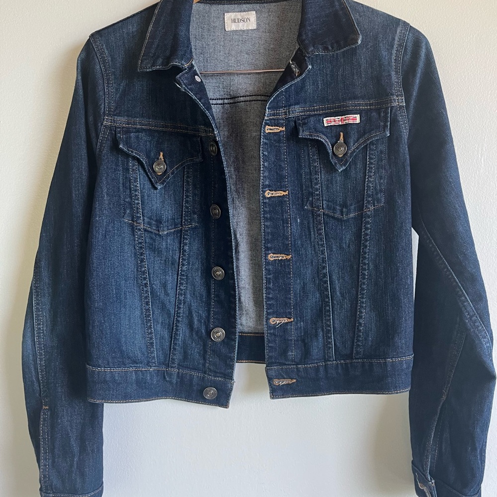 Blue Denim Classic Hudson Jeans Jean Jacket Size Small MINT